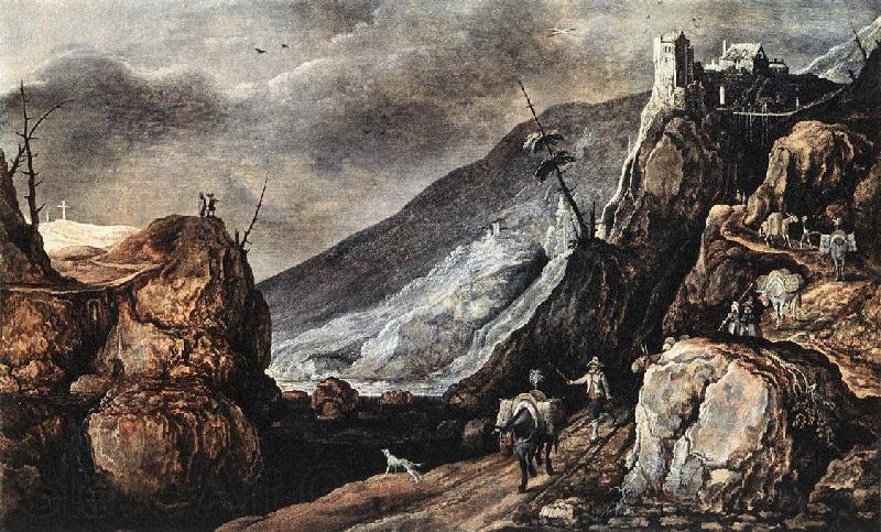 MOMPER, Joos de Landscape with the Temptation of Christ wg France oil painting art